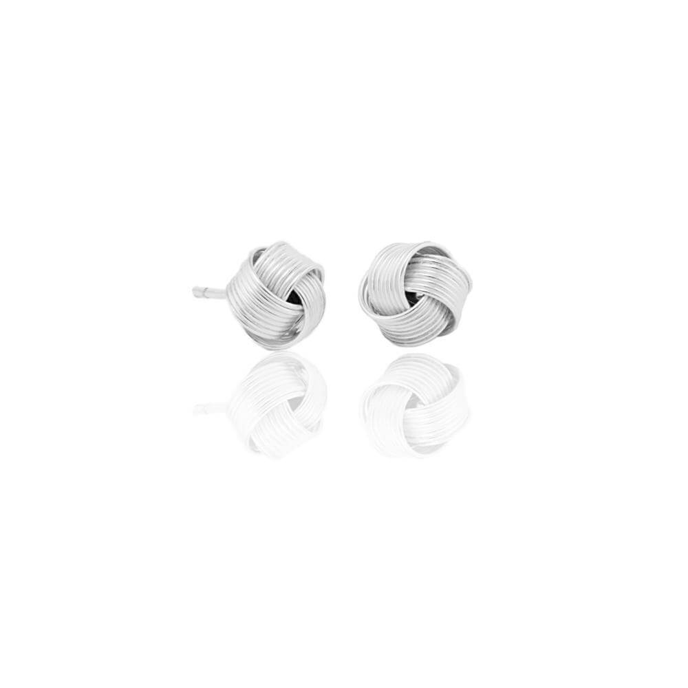 Silver Stud earrings "Nudito" knot 