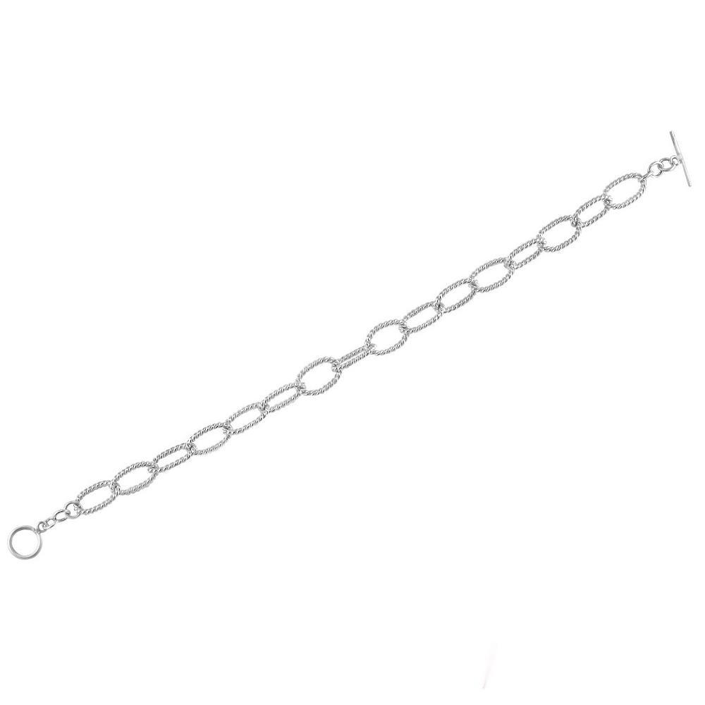 Silver Bracelet "Etéreo" two wire threads 