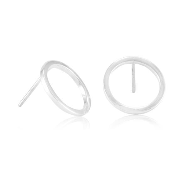 Silver Stud earrings "Círculo" circle 