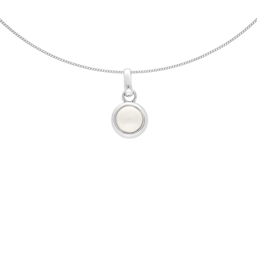 Silver Pendant "Perla-plata" medium